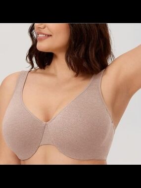 Calvena Everyday Comfort Minimizer Underwire Bra - Nude 34DDD (34F)